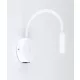 TK VILÁGÍTÁS FALI LÁMPA+USB LAGOS 10202 1XG9 FEHÉR