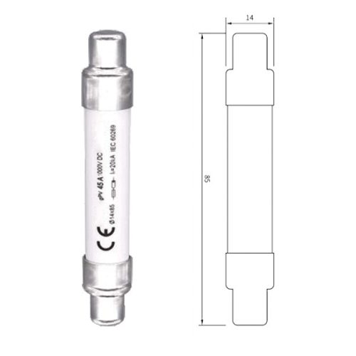 BIZTOSÍTÉKKAPCSOLÓ 14X85 40A 1500VDC