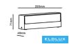 UNIVERSO Kültéri fali lámpa 14w 1100lm CCT kapcsolóval 220x71x48mm IP65 fehér 5év