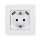 CITY NÉMET TÍPUSÚ DUGALJ+2 USB FEHÉR