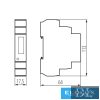 KANLUX KDEM-1P LCD fogyasztásmérő