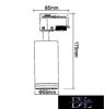 UNIVERSO Egyfázisú sínre szerelhető lámpa GU10 Max.35w fekete D55x85x175