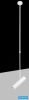 UNIVERSO Spot lámpatest 1xGU10 Max.35w IP20 D60x220mm állítható:830-1170mm Fehér