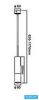 UNIVERSO Spot lámpatest 1xGU10 Max.35w IP20 D60x220mm állítható:830-1170mm Fehér