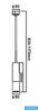 UNIVERSO Spot lámpatest 1xGU10 Max.35w IP20 D60x220mm állítható:830-1170mm Fekete