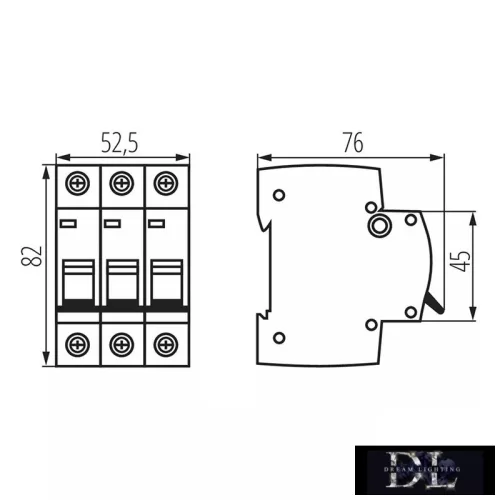 KANLUX KMB6-B16/3 kismegszakító