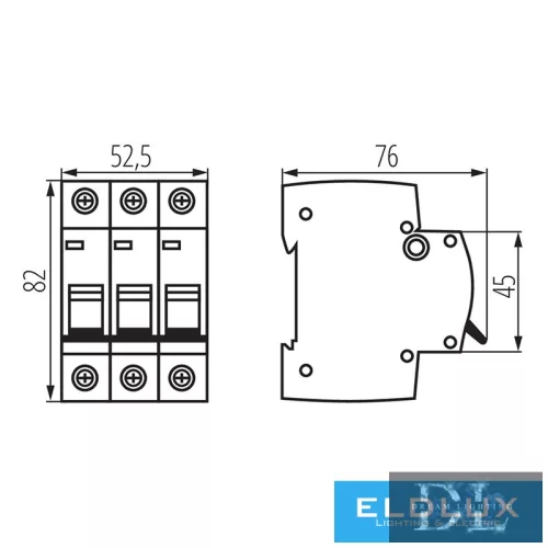 KANLUX KMB6-C16/3 kismegszakító