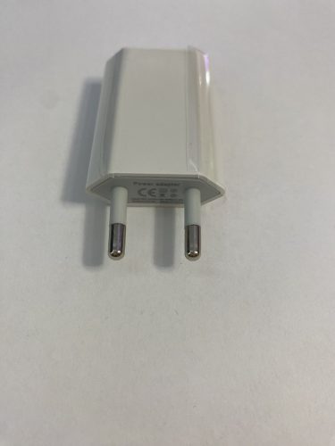 Univerzális USB (anya) 5V 1A 5W tablet, telefon töltő, fehér (kábel nélkül!)