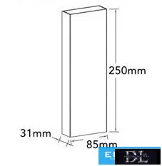 UNIVERSO Fali lámpa LED 8w 734lm CCT.kap IP65 Fekete 85x250x31mm