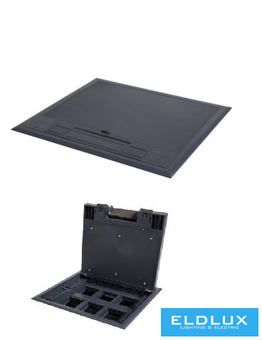 KANLUX Padlódoboz MOWION BIURO+ Fekete 12 modul