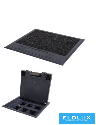 KANLUX Padlódoboz MOWION BIURO+ Fekete 12 modul