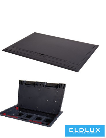 KANLUX Padlódoboz MOWION BIURO+ Fekete 16 modul