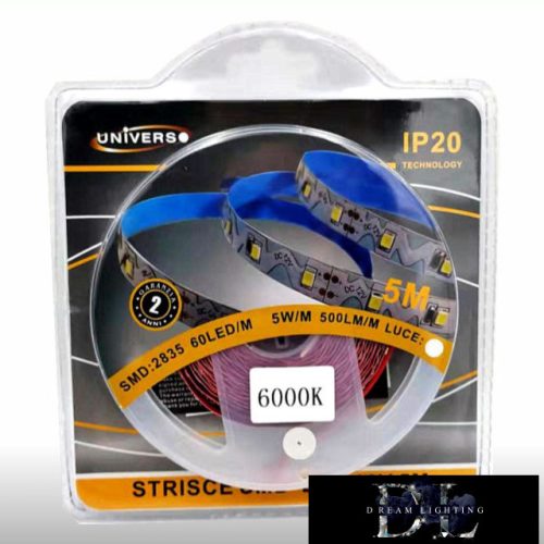UNIVERSO Hajlítható LED szalag 12v 2835-60D-5w-450lm/M 6500k IP20 5M