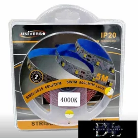   UNIVERSO Hajlítható LED szalag 12v 2835-60D-5w-500lm/M 4000k IP20 5M