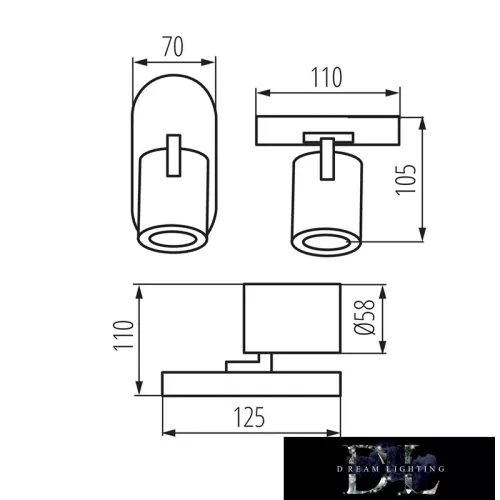 KANLUX LAURIN EL-1O W lámpa GU10