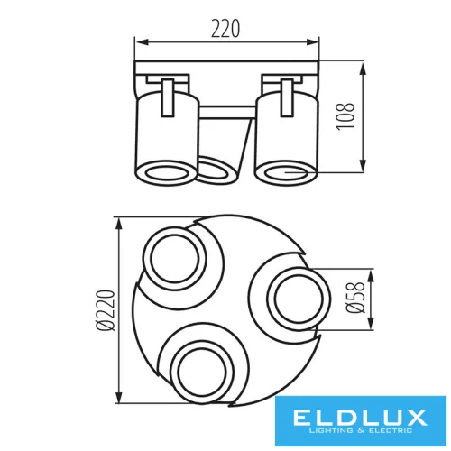 KANLUX LAURIN EL-3O B lámpa GU10
