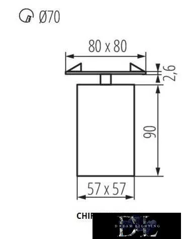 KANLUX CHIRO GU10 DTL-B lámpa GU10 