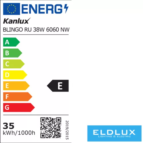 KANLUX BLINGO RU38W 6060NW 4000k 3800lm lámpa UGR<19