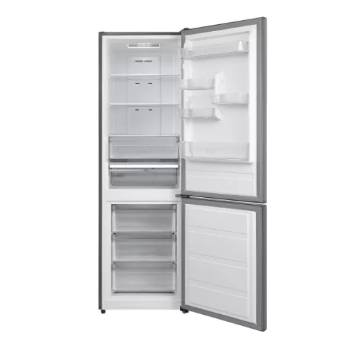 EL-403R kombinált hűtőszekrény alul fagyasztóval ezüst színben, 310L 1880mm