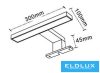 UNIVERSO Bútorra szerelhető lámpa 5w 400lm 4000k IP44 300x100x45mm fekete