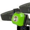 ARCAS LED fejlámpa 30lm 3-mod 2xCR2032 IP44 zöld