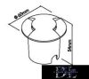 UNIVERSO Taposólámpa LED 1w 50lm 3000k 210° IP67 fekete Ø60x54mm