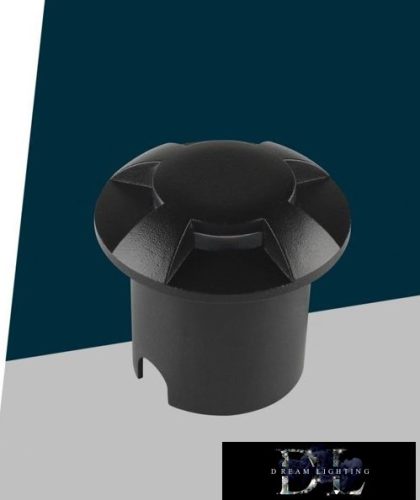 UNIVERSO Taposólámpa LED 1w 50lm 3000k 360° IP67 fekete Ø60x54mm