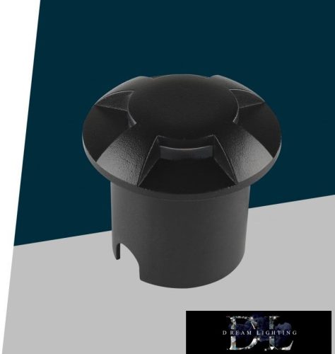 UNIVERSO Taposólámpa LED 1w 50lm 4000k 360° IP67 fekete Ø60x54mm