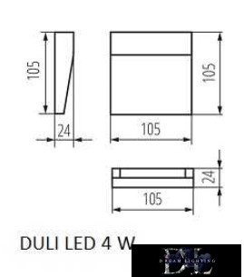 KANLUX DULI LED 4W-NW-L-GR lámpa 