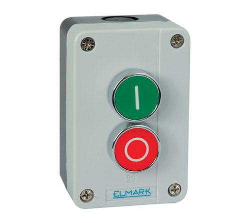 TOKOZOTT NYOMÓGOMB BP213 1NO;1NC IP65 1 PIROS, 1 ZÖLD