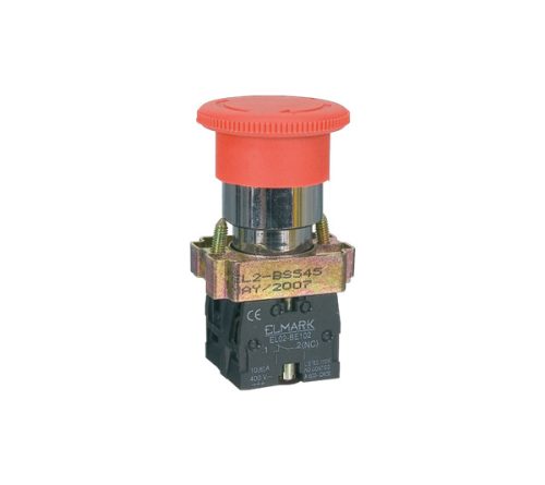 GOMBAFEJES NYOMÓGOMB TYPE BS 545 1NC+1NO PIROS