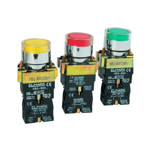 BEÉPÍTHETŐ NYOMÓGOMB INDIKÁTORRAL BW 3671 110V KÉK