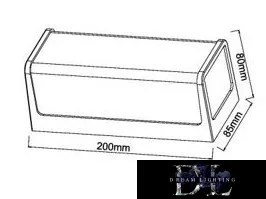 UNIVERSO Kültéri fali lámpa 10W 4000k 950lm IP65 fekete 85x80x200mm