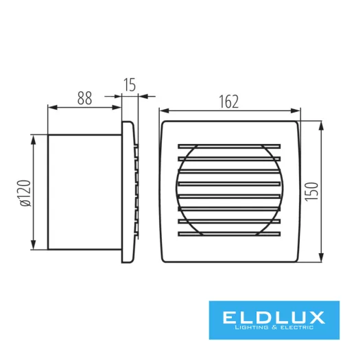 KANLUX EOL 120T  ventilátor időkapcsolós