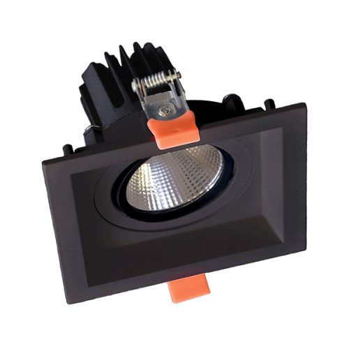 NÉGYZET ALAKÚ LED MOZGATHATÓ SPOTLÁMPA 15W 230V 3000K FEKETE