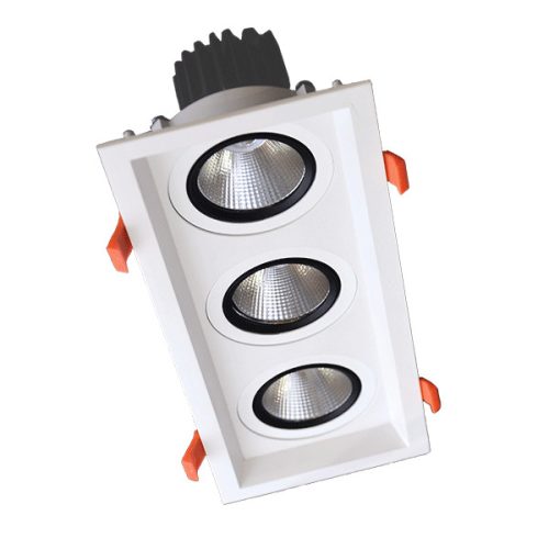 TRIPLA LEDES MOZGATHATÓ SPOTLÁMPA 3X15W 230V 4000K FEHÉR