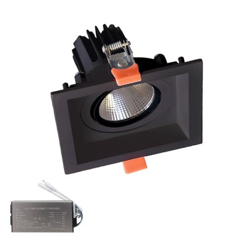 SZÖGLETES LED SPOTLÁMPA 30W 230V 4000K BL+VÉSZHELYZETI KÉSZLET