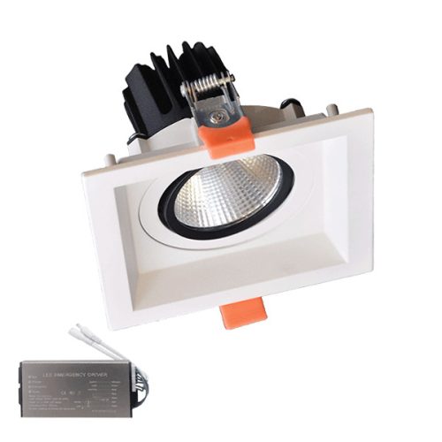 SZÖGLETES LED SPOTLÁMPA 30W 230V 4000K WH+VÉSZHELYZETI KÉSZLET