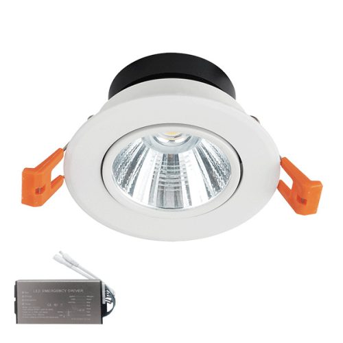 LED SPOTLÁMPA 24W 230V 4000K FEHÉR IP44+VÉSZHELYZETI KÉSZLET