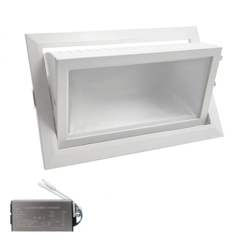 RECESSED DOWN LIGHT EL-6705 40W 4000K, WHITE+EMERGENCY KIT