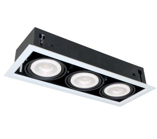 LED KIEMELŐVILÁGÍTÁS QUAD312 12W 3XE27 2700K SÖTÉT SZÜRKE