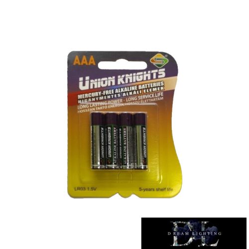 Union Knights higanymentes alkáli elem LR03 (AAA) 4db/bliszter