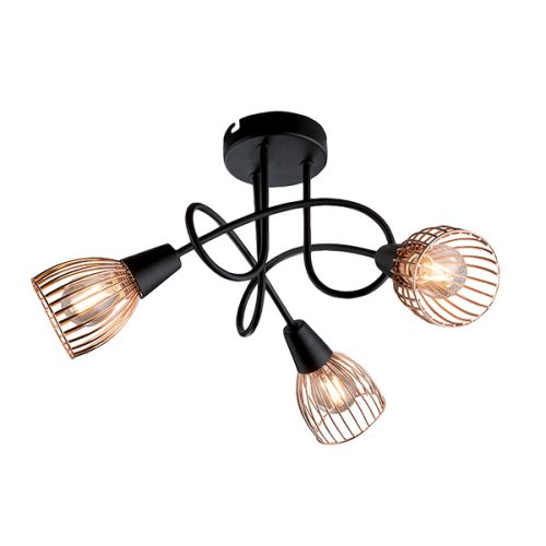 AMBIX SPOT 3XE14 FEKETE/RÉZ
