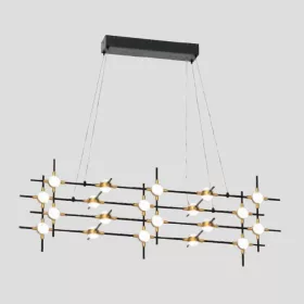 MODULÁRIS LED FÜGGŐLÁMPA 48W 3000K, FEKETE+ARANY