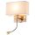 ROSA LED FALI LÁMPA 3W 3000K + 1XE27, FRANCIA ARANY