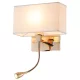 ROSA LED FALI LÁMPA 3W 3000K + 1XE27, FRANCIA ARANY