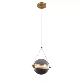 SPLENDOR LED MEDÁL 6W 3000K, SÁRGARÉZ+FÜSTÖS SZÜRKE