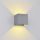 LED FALI LÁMPA SZÖGLETES 2X5W 4000K IP54 SZÜRKE