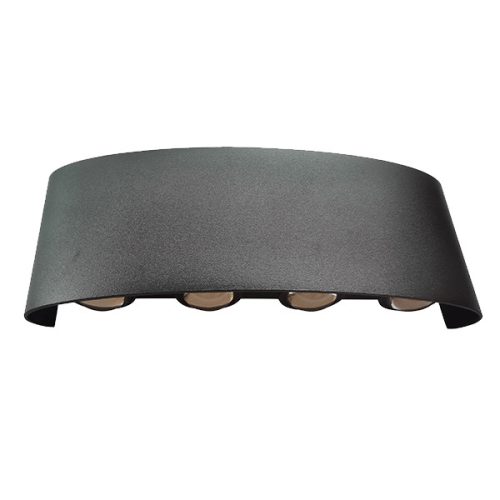 LED FALI LÁMPA 8X1W 4000K IP54 FEKETE