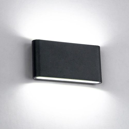 LED FALI LÁMPA 2X6W KEREKÍTETT 4000K FEKETE